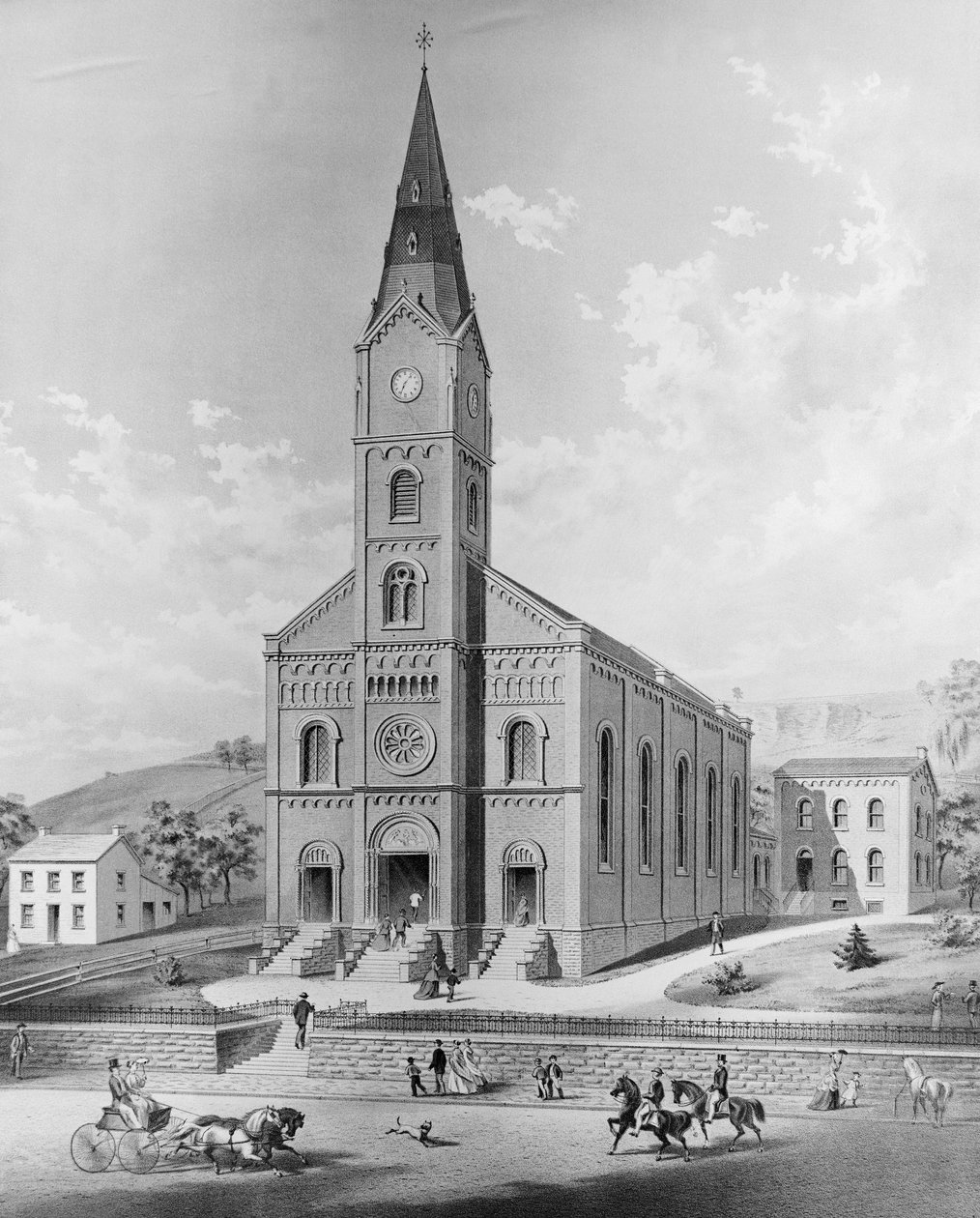 La chiesa di Bonaventura, Fairmont, Ohio da American School