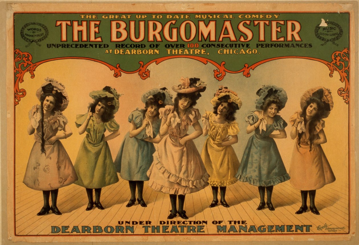 Il borgomastro, 1899 circa (litografia a colori) da American School