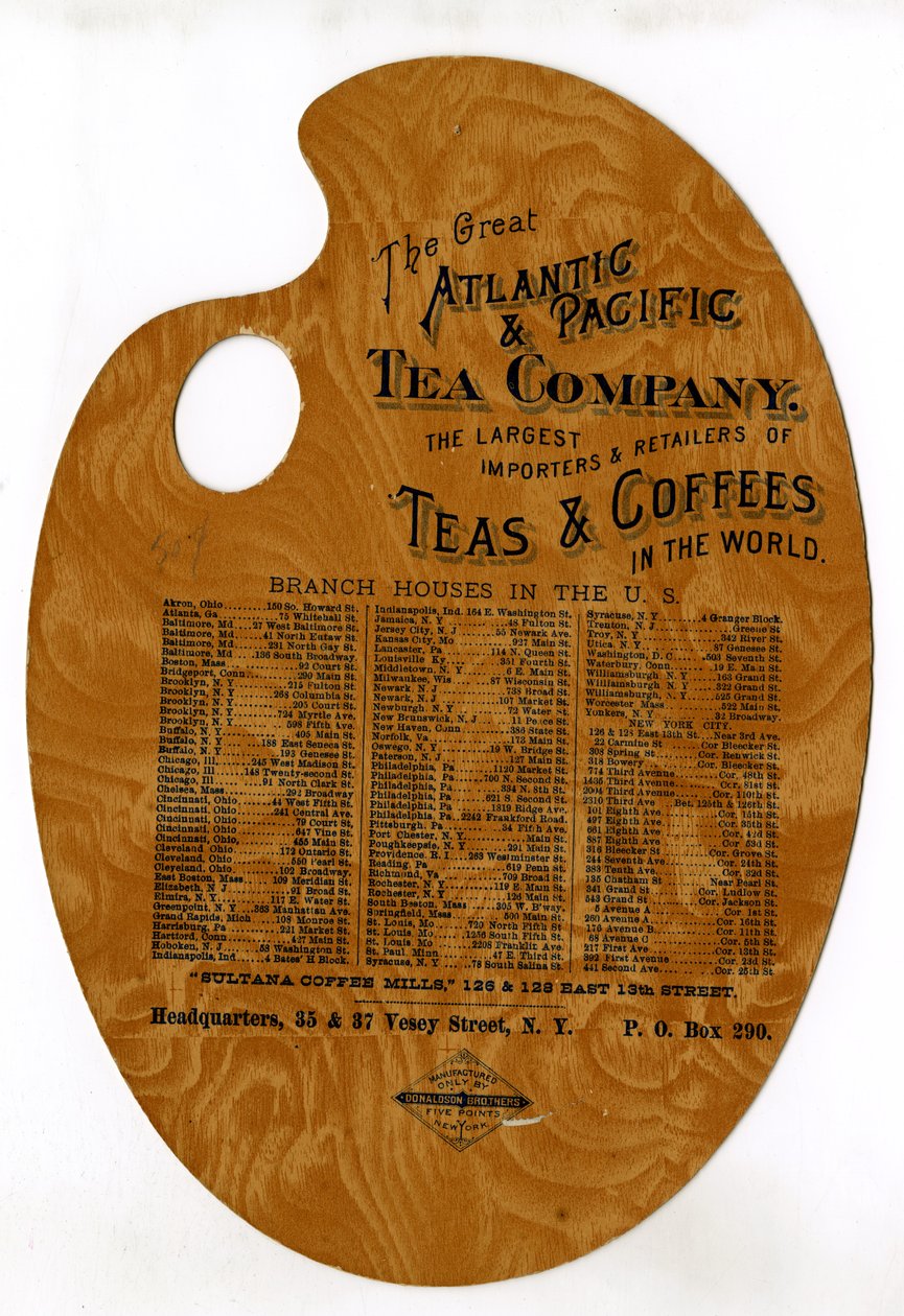 The Great Atlantic & Pacific Tea Company, i più grandi importatori e rivenditori di tè e caffè al mondo da American School
