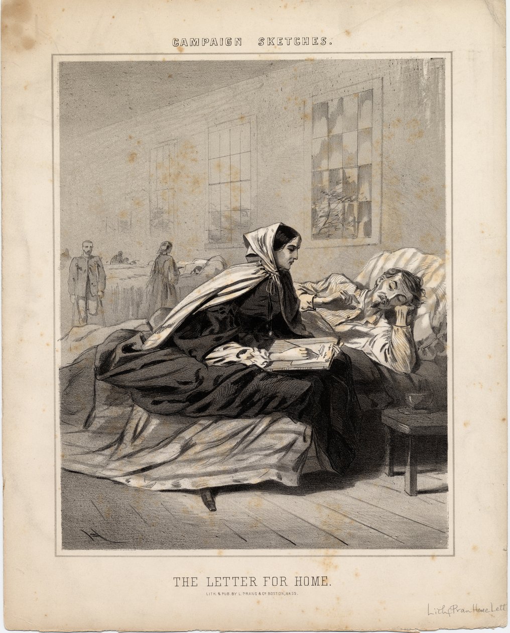 La lettera per casa (illustrazione da Campaign Sketches) da American School