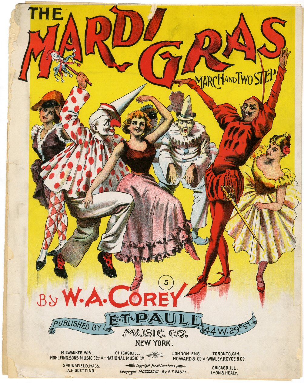 La marcia del Mardi Gras e il Two Step [copertina dello spartito] da American School