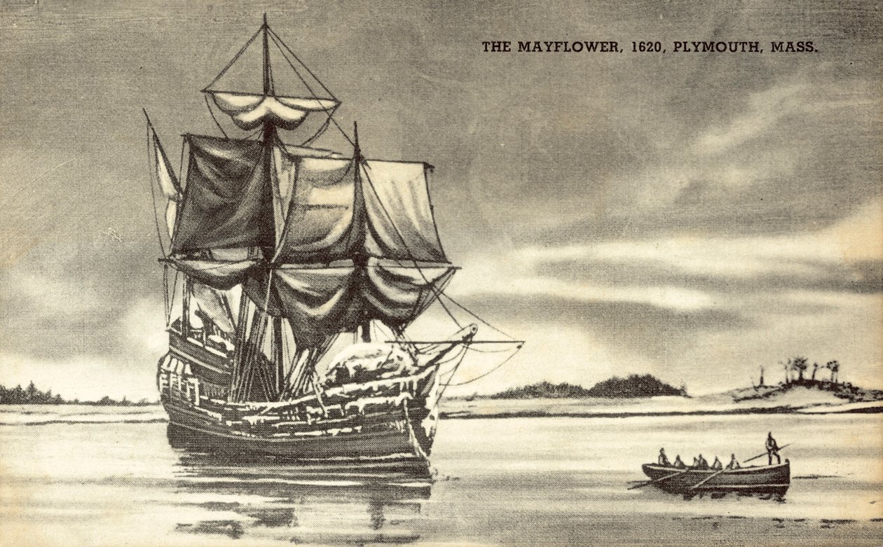 Il Mayflower a Plymouth, Massachusetts da American School