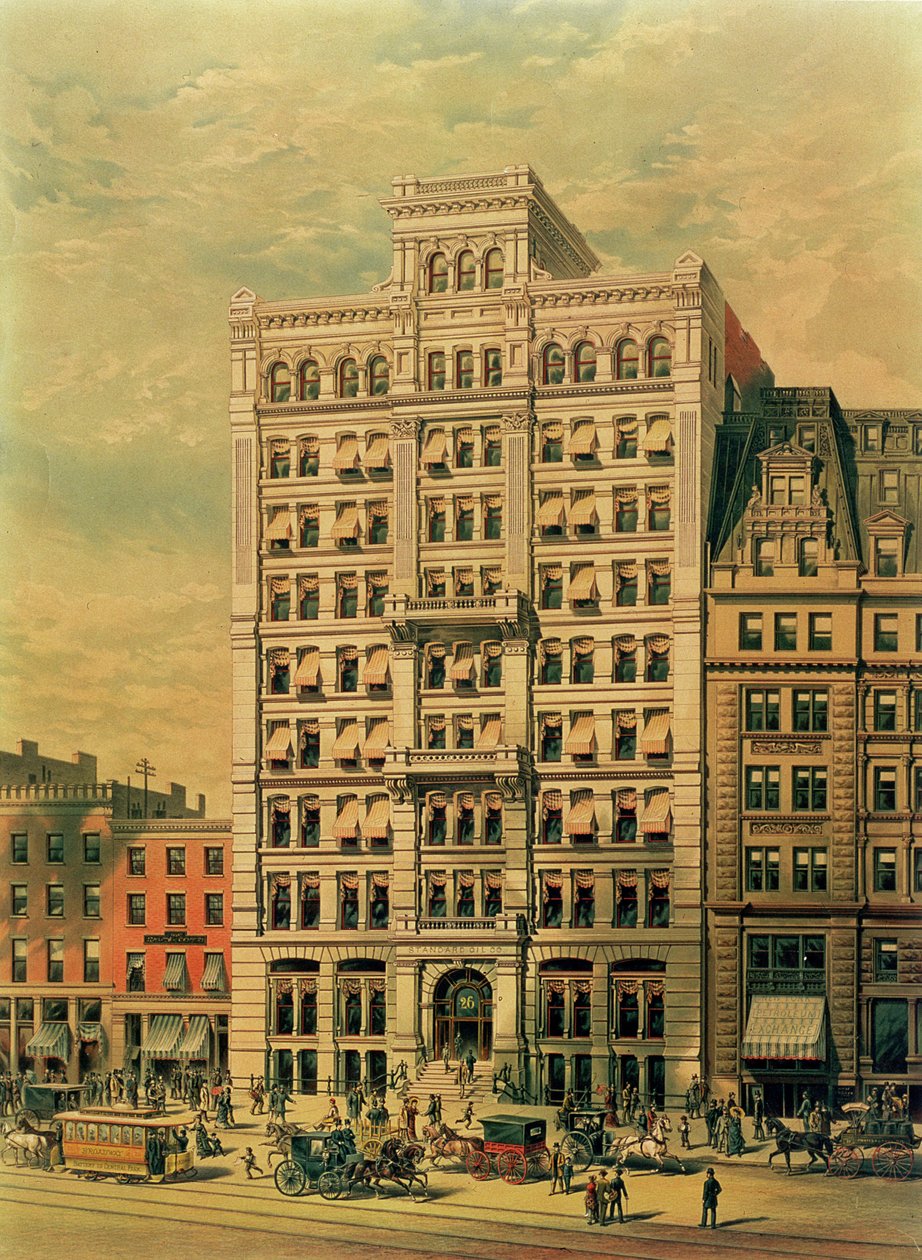 Edificio della Standard Oil Company, 26 Broadway, New York, pub. da Root and Tinker, 1886 da American School