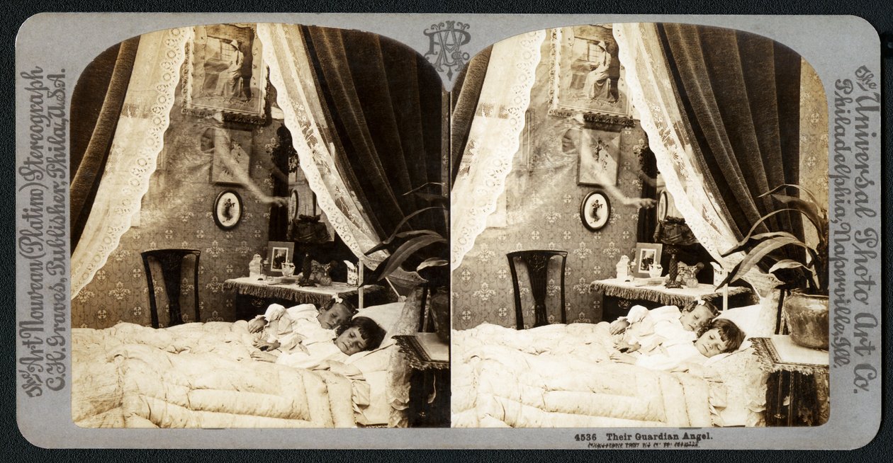 Il loro angelo custode, 1897 (stereografia) da American School