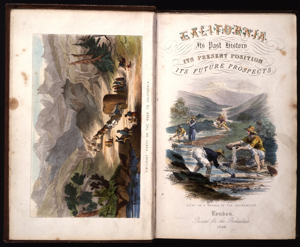 Pagina del titolo di California, its past history, its present position, its future prospects di G.A. Fleming, 1850 da American School