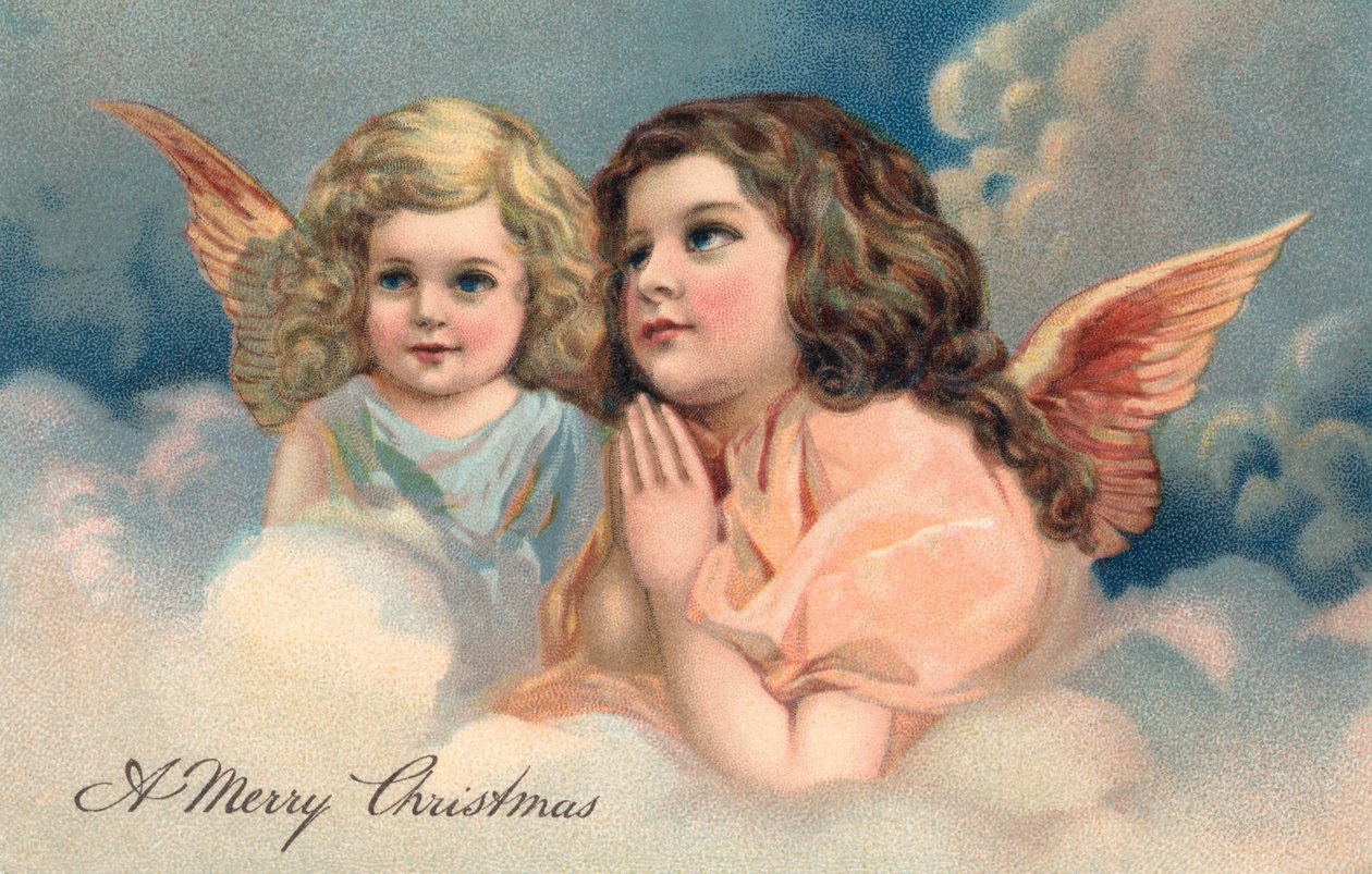 Due angeli di Natale in preghiera da American School