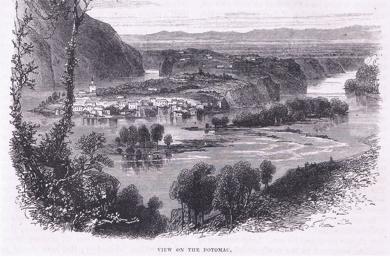Veduta del Potomac, illustrazione da Cassell