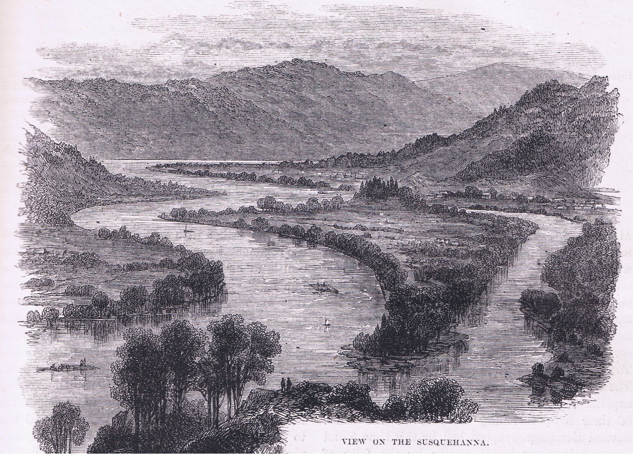 Veduta del Susquehanna, illustrazione da Cassell