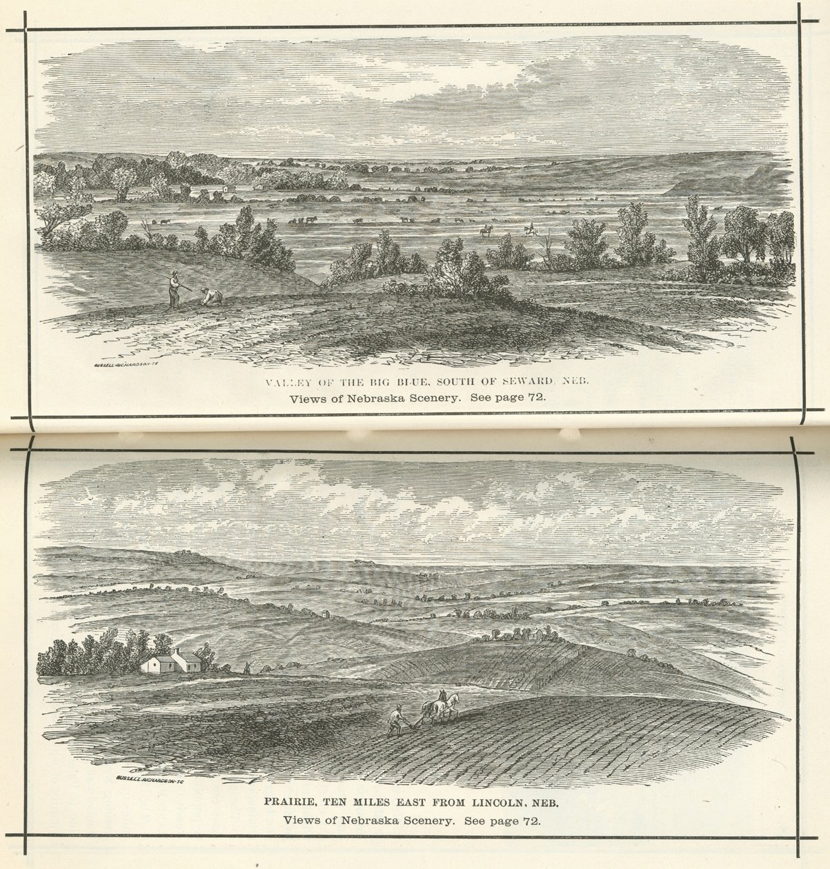 Vedute del paesaggio del Nebraska da American School