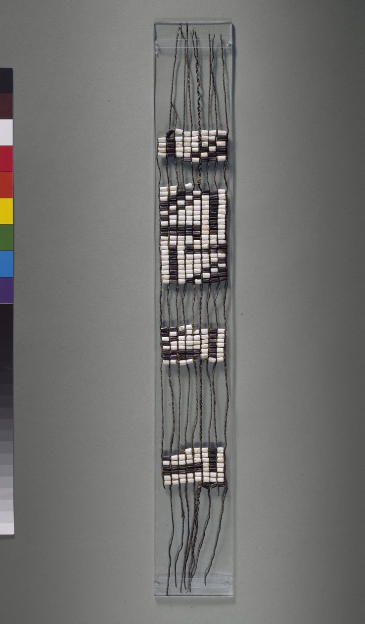 Cintura di Wampum, tribù Irochese o Algonchina americana, possibile XVII secolo da American School