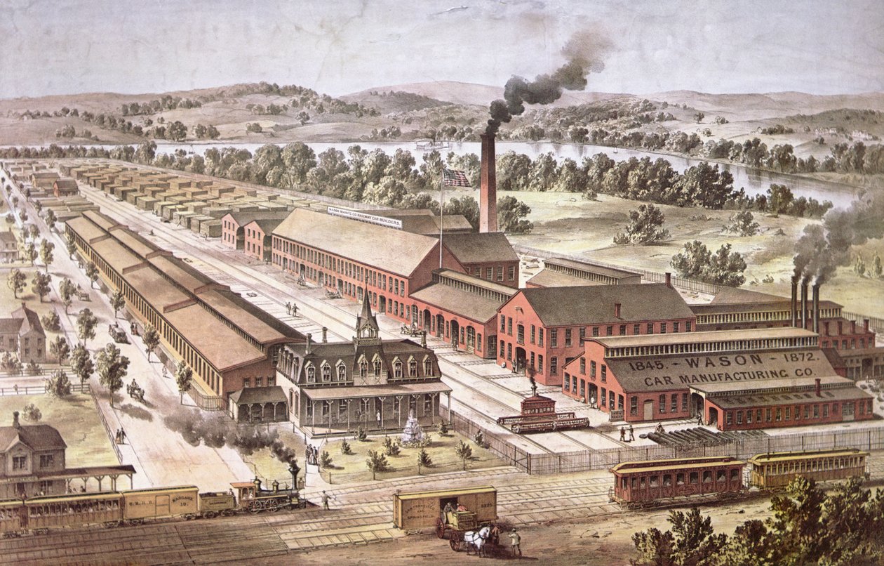 Wason Railroad Car Manufacturers, Springfield, Massachusetts da American School