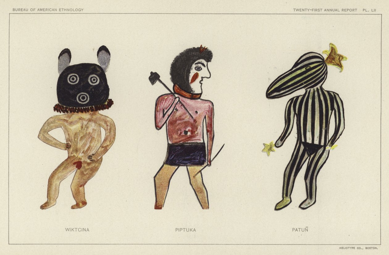 Wiktcina, Piptuka, Patun (litografia a colori) da American School
