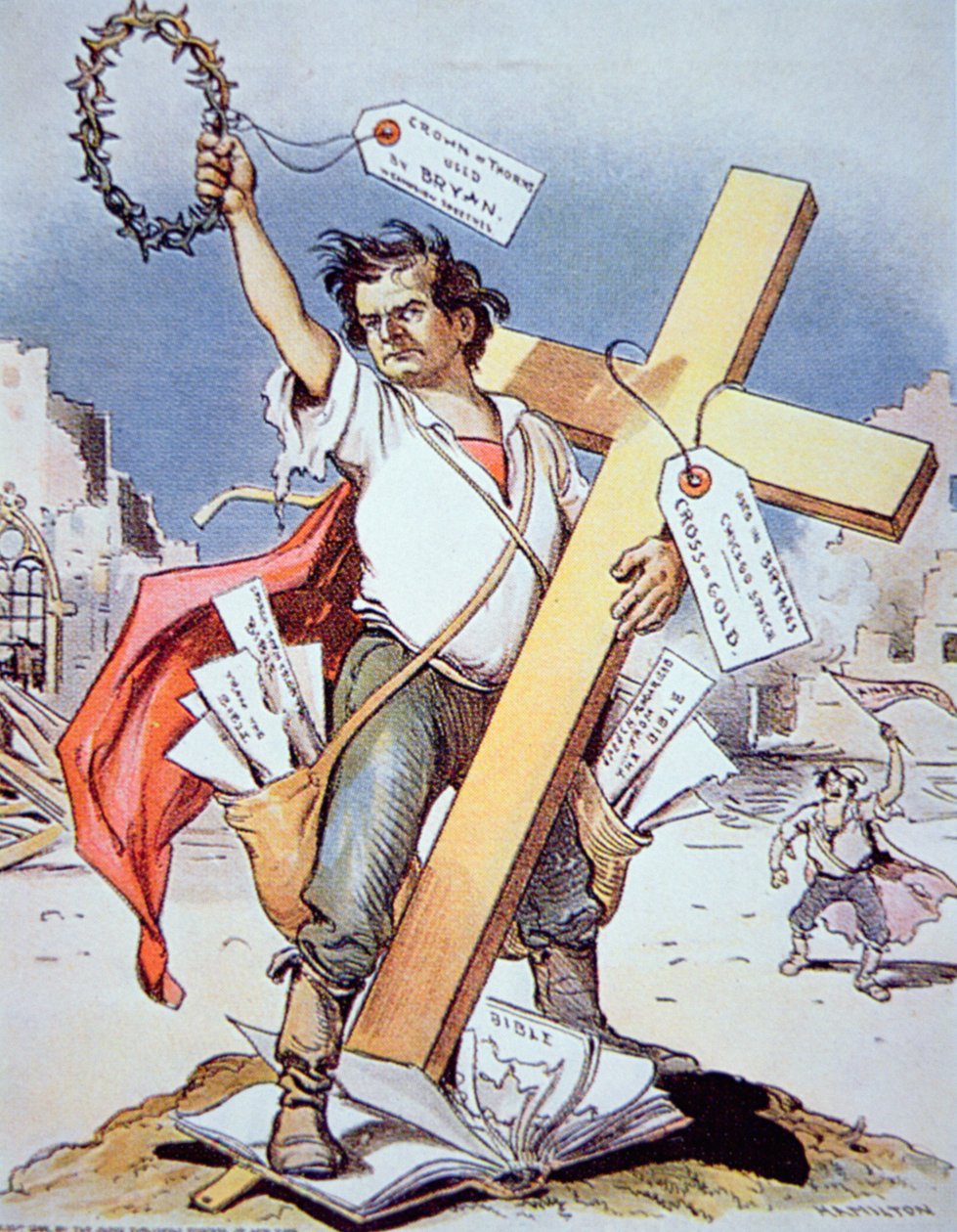 William Jennings Bryan (1860-1925) che parla a una Convenzione Democratica, Chicago da American School