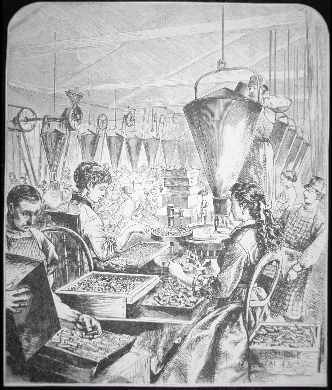 Donne che lavorano in una fabbrica di munizioni, Bridgeport, Connecticut da American School