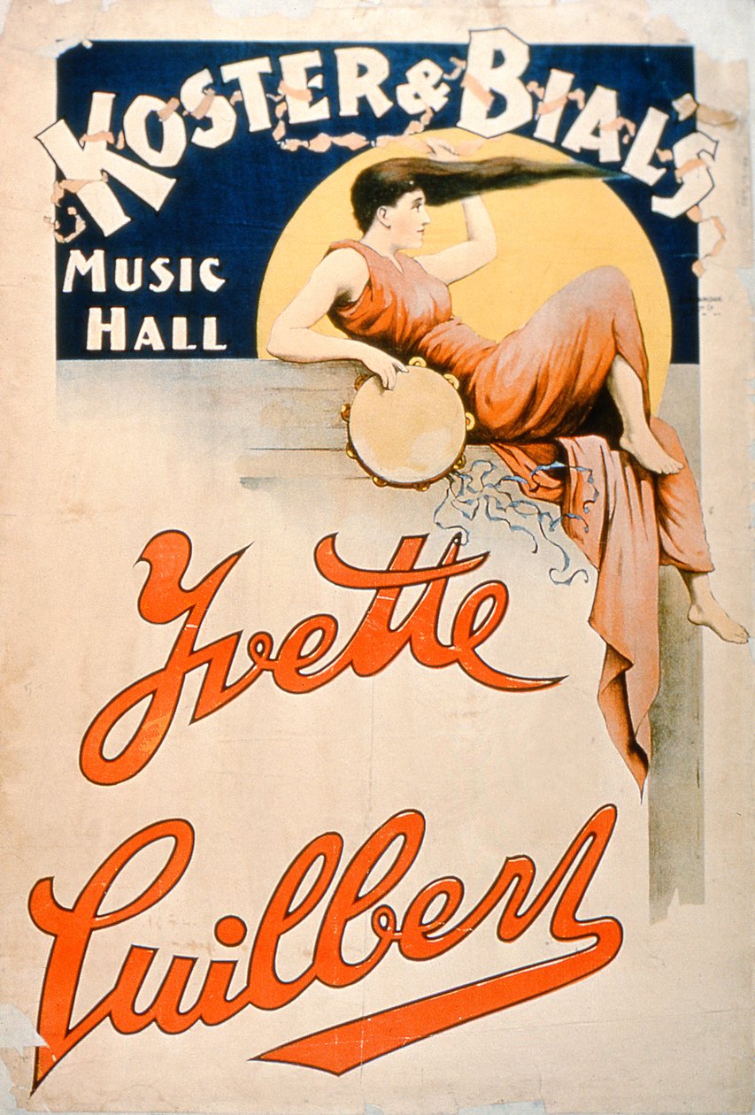 Yvette Guilbert (c.1869-1944) al Koster and Bials Music Hall, New York da American School