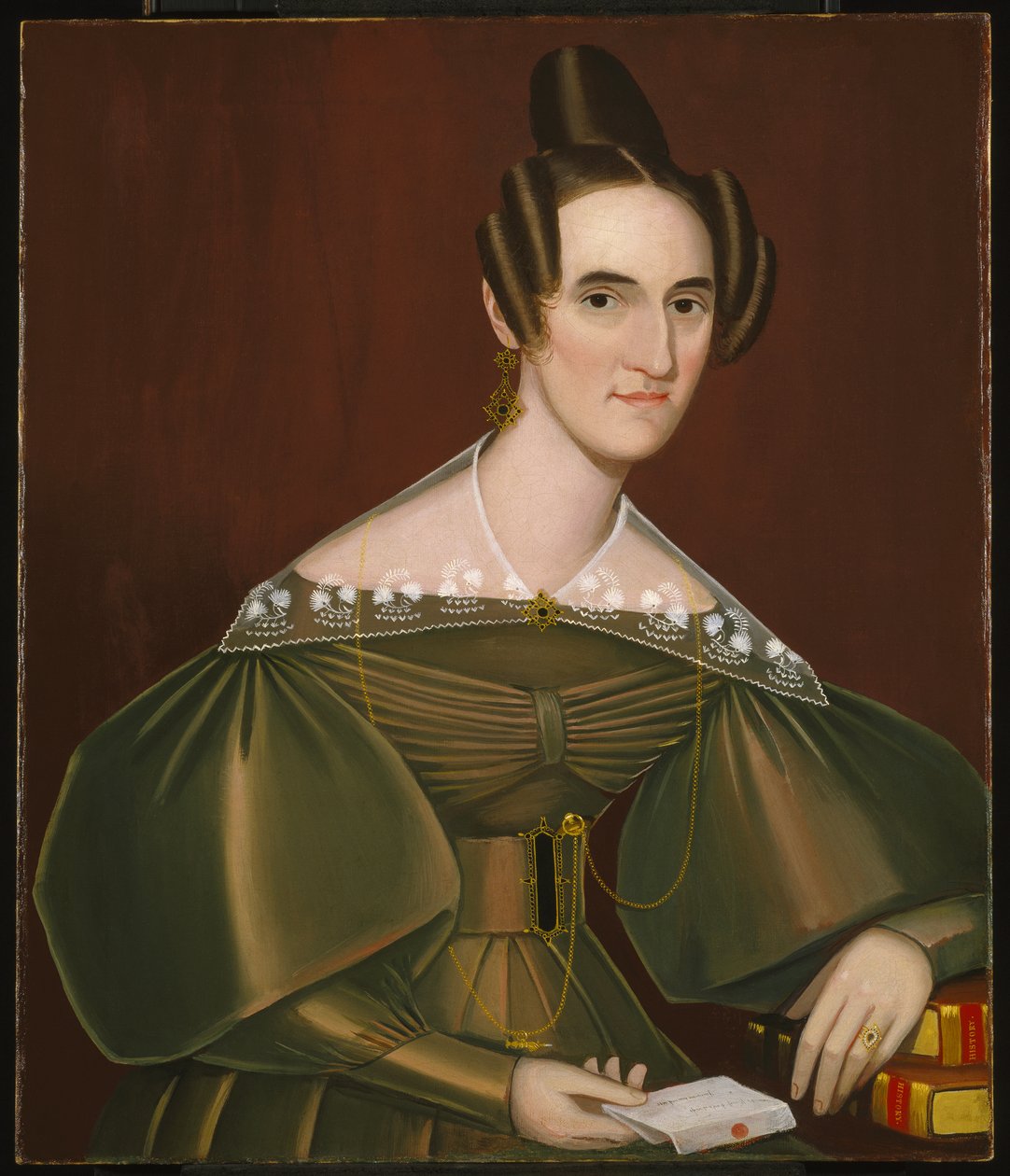 Jeannette Woolley, poi Mrs John Vincent Storm, c.1838 da Ammi Phillips