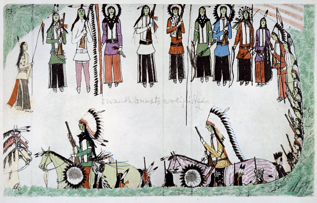 Smoothing the Place Dance, c. 1889-1913 da Amos Bad Heart Buffalo