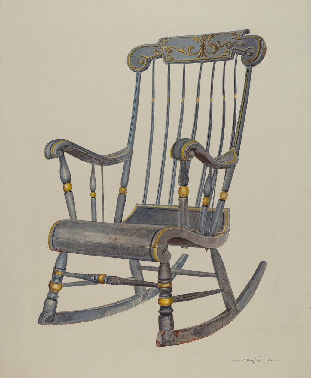 Sedia a dondolo da Amos C. Brinton