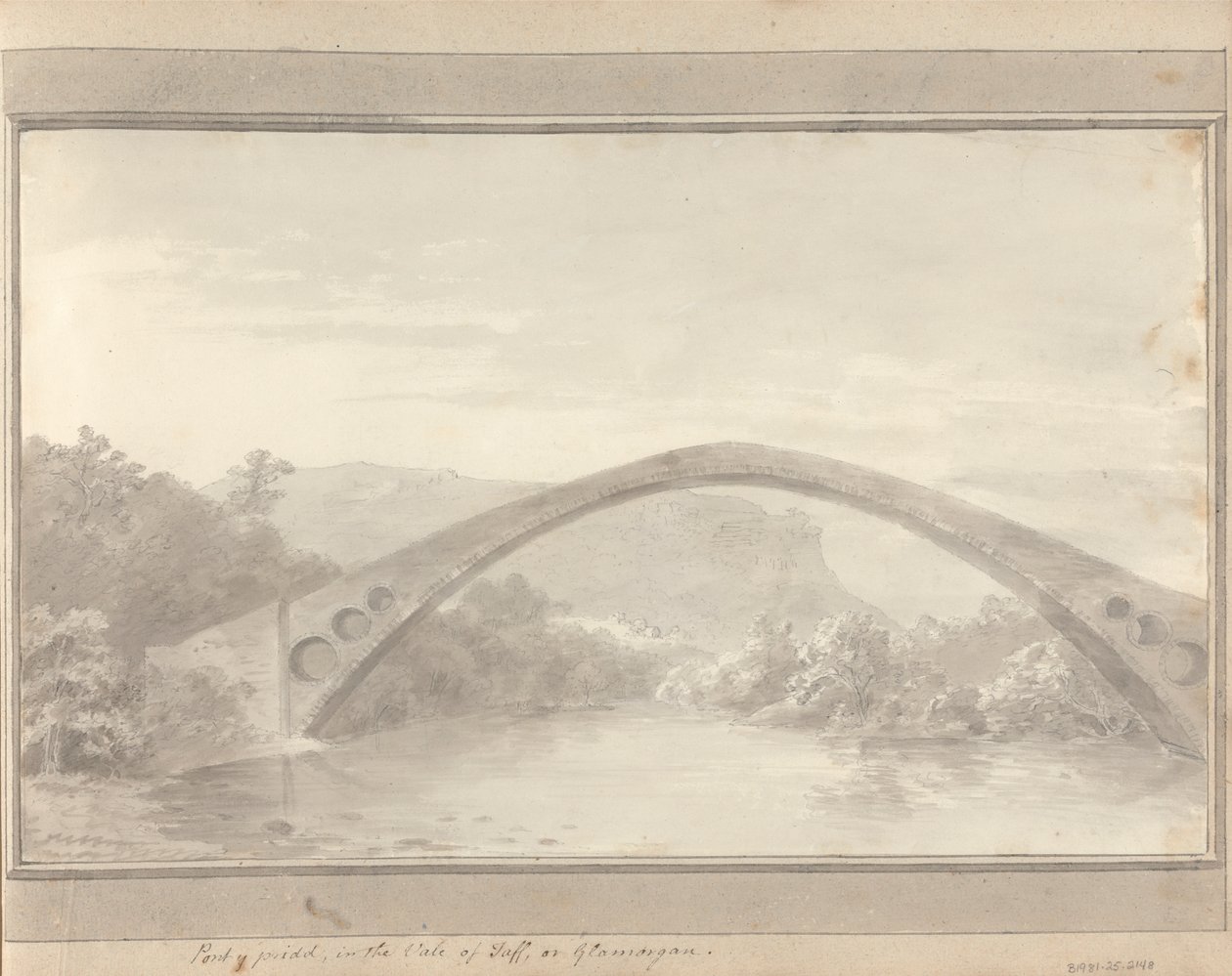Vedute in Inghilterra, Scozia e Galles: Pont Y Pridd, nella valle di Taff o Glamorgan da Amos Green