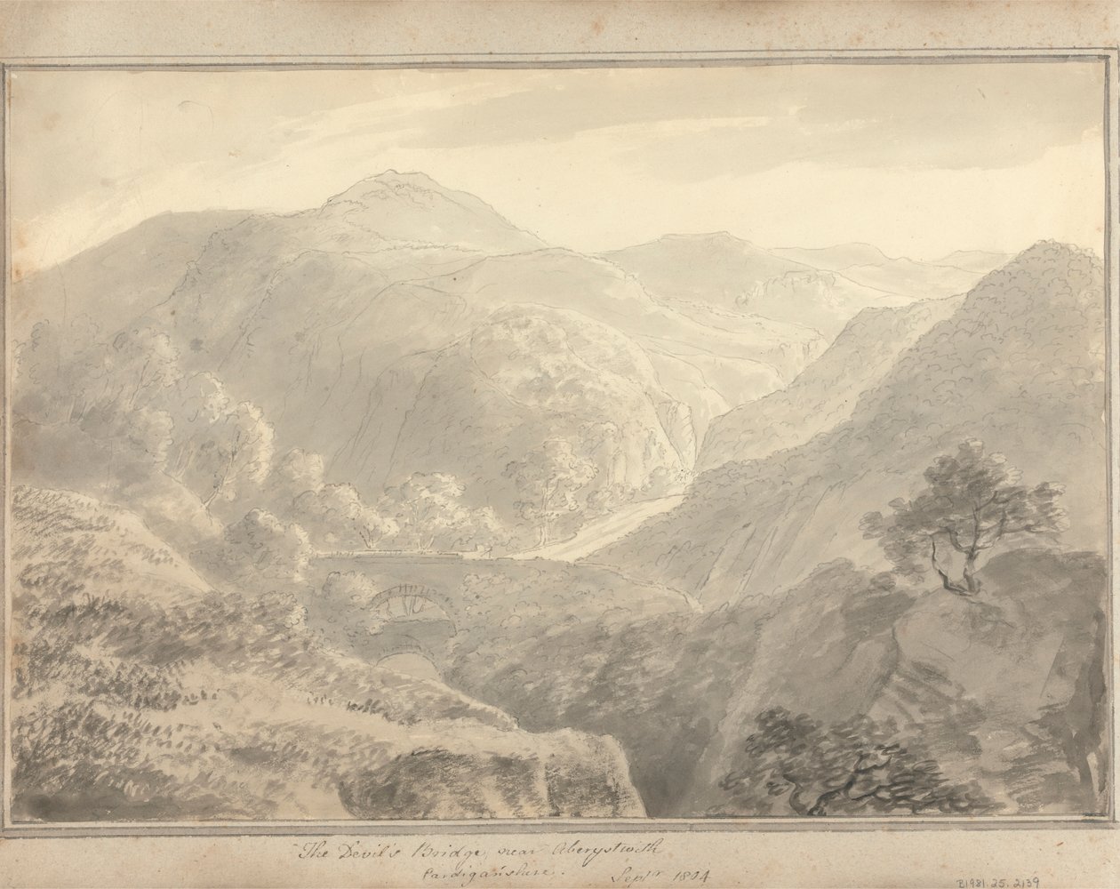 Vedute in Inghilterra, Scozia e Galles: Il Ponte del Diavolo vicino ad Aberystwith, Cardiganshire, settembre 1804 da Amos Green