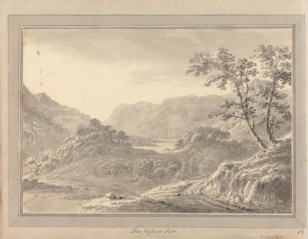 Vedute in Inghilterra, Scozia e Galles: Tour in Scozia; Vicino al lago Wyburn da Amos Green