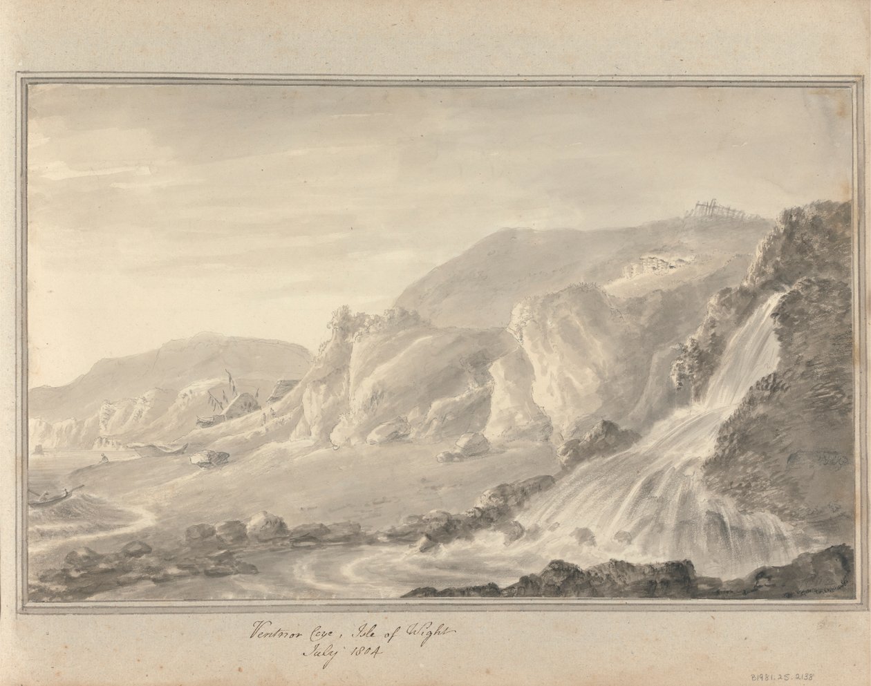Vedute in Inghilterra, Scozia e Galles: Ventnor Cove, Isola di Wight, luglio 1804 da Amos Green