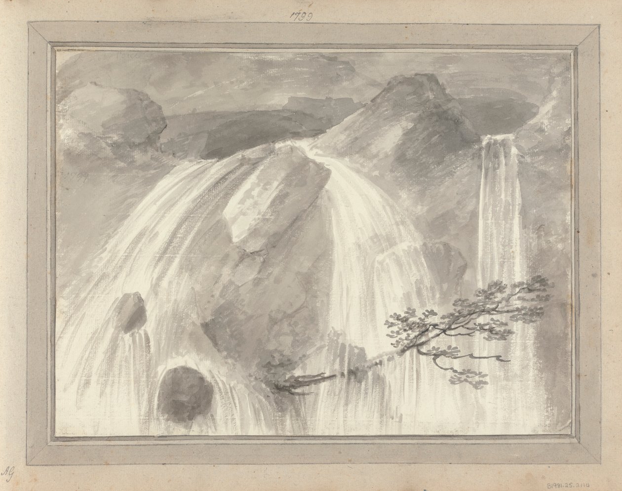 Vedute in Inghilterra, Scozia e Galles: Cascata, vedute nel 1799 da Amos Green