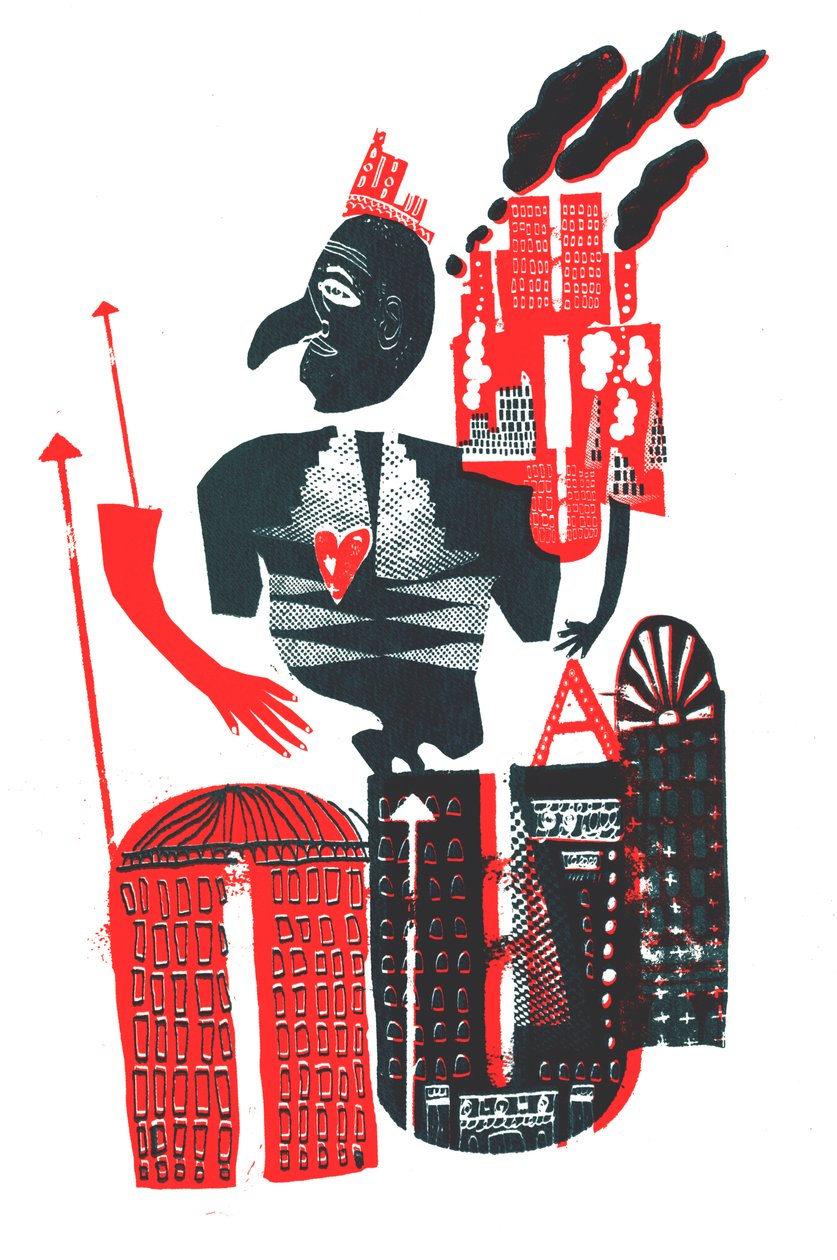 Costruttore di corpi, 2015 (serigrafia) da Amy Louise Evans