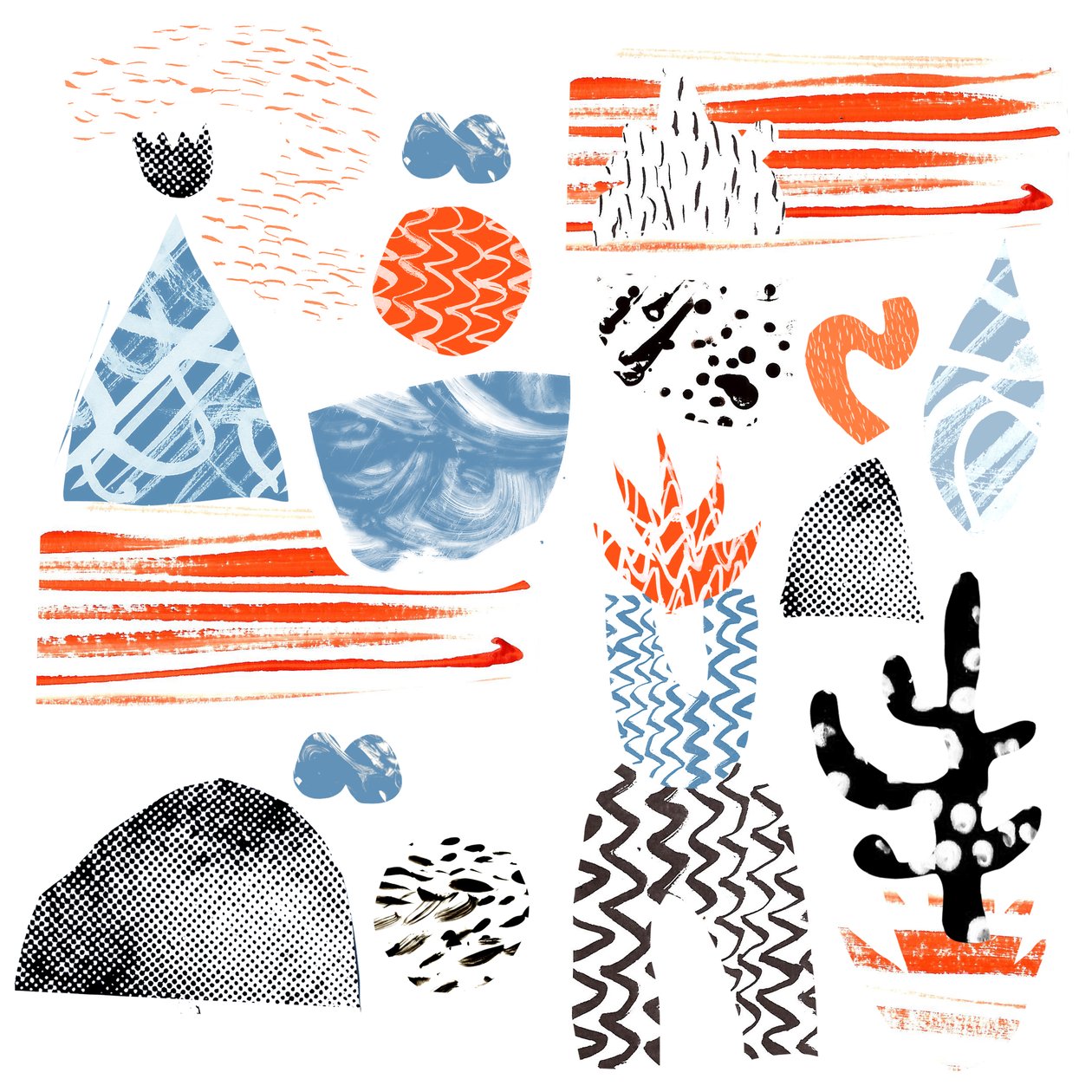 Forme 4, 2015 (collage digitale) da Amy Louise Evans
