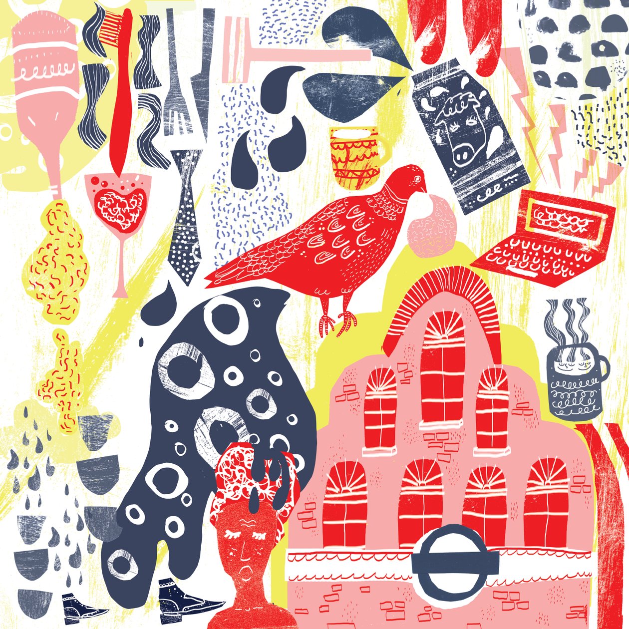 Cose che sono grigie, 2015 (collage digitale) da Amy Louise Evans