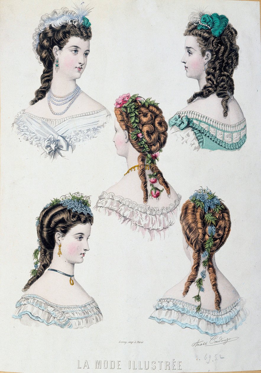 Cinque acconciature di donne (da 