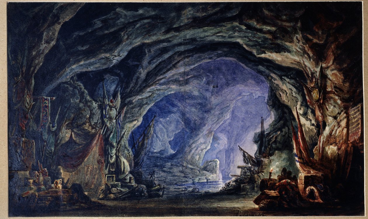 Scenografia per il balletto Le Corsaire di Adolphe Adam da Anatoli Fedorovich Geltser