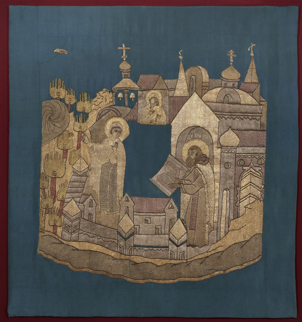 Apparizione della Madre di Dio a San Cirillo di Belozersk nel Monastero di Simonov Podea da Ancient Russian Art