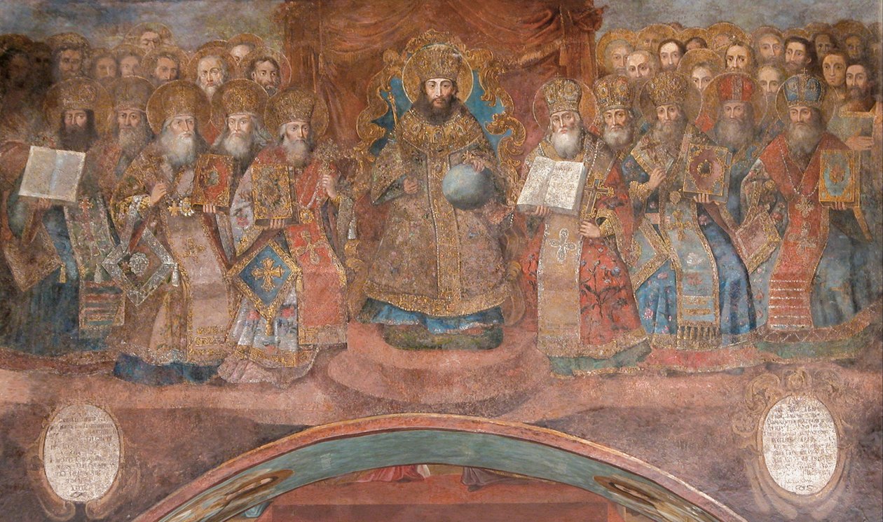 Primo Concilio di Nicea | Ancient Russian frescos