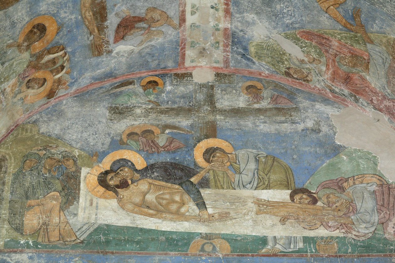 La sepoltura di Cristo, XII secolo da Ancient Russian frescos