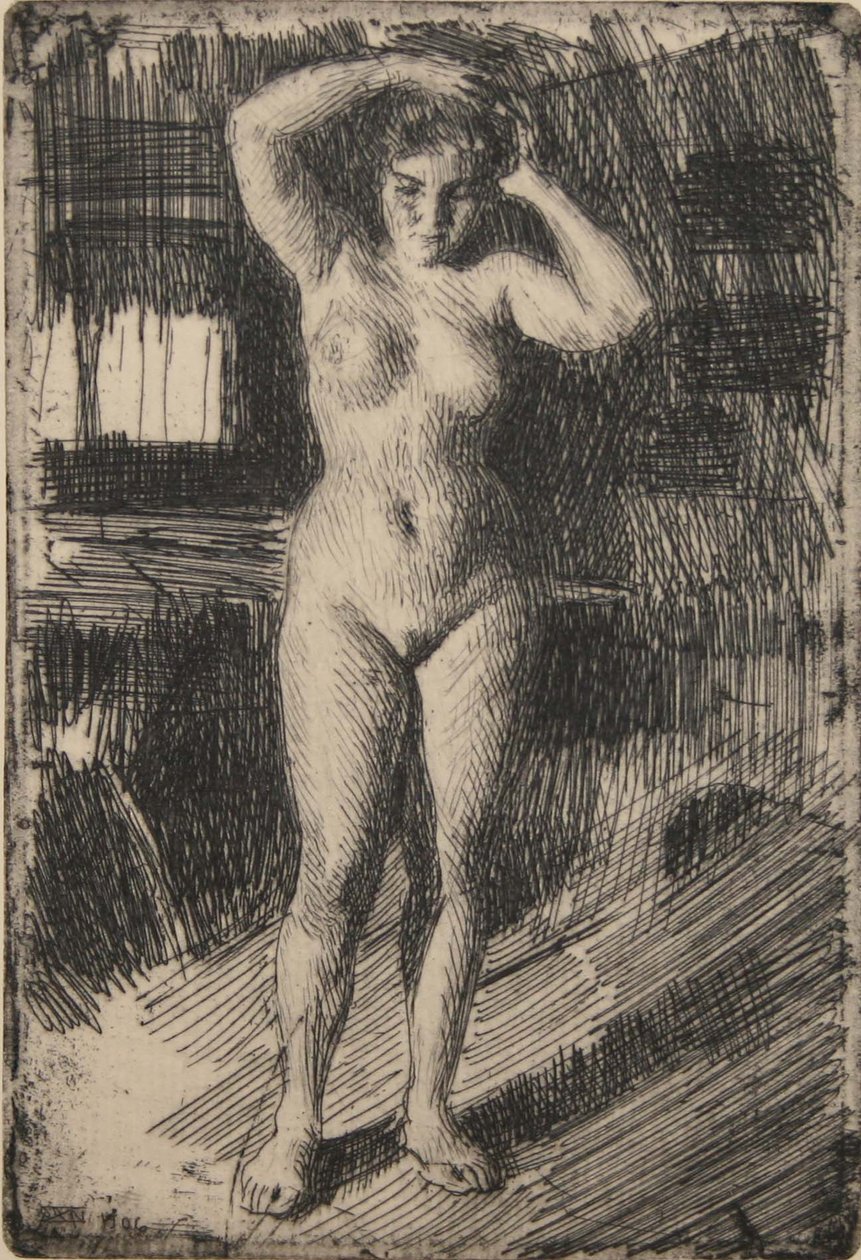 Anna che si pettina da Anders Leonard Zorn