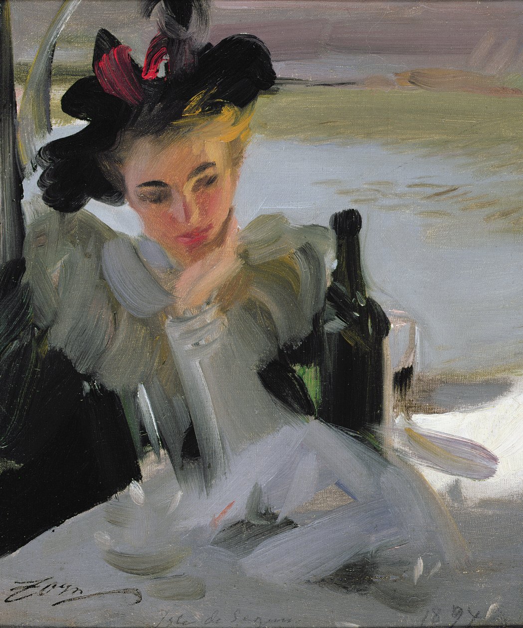 Dam Vid Cafe, 1894 da Anders Leonard Zorn