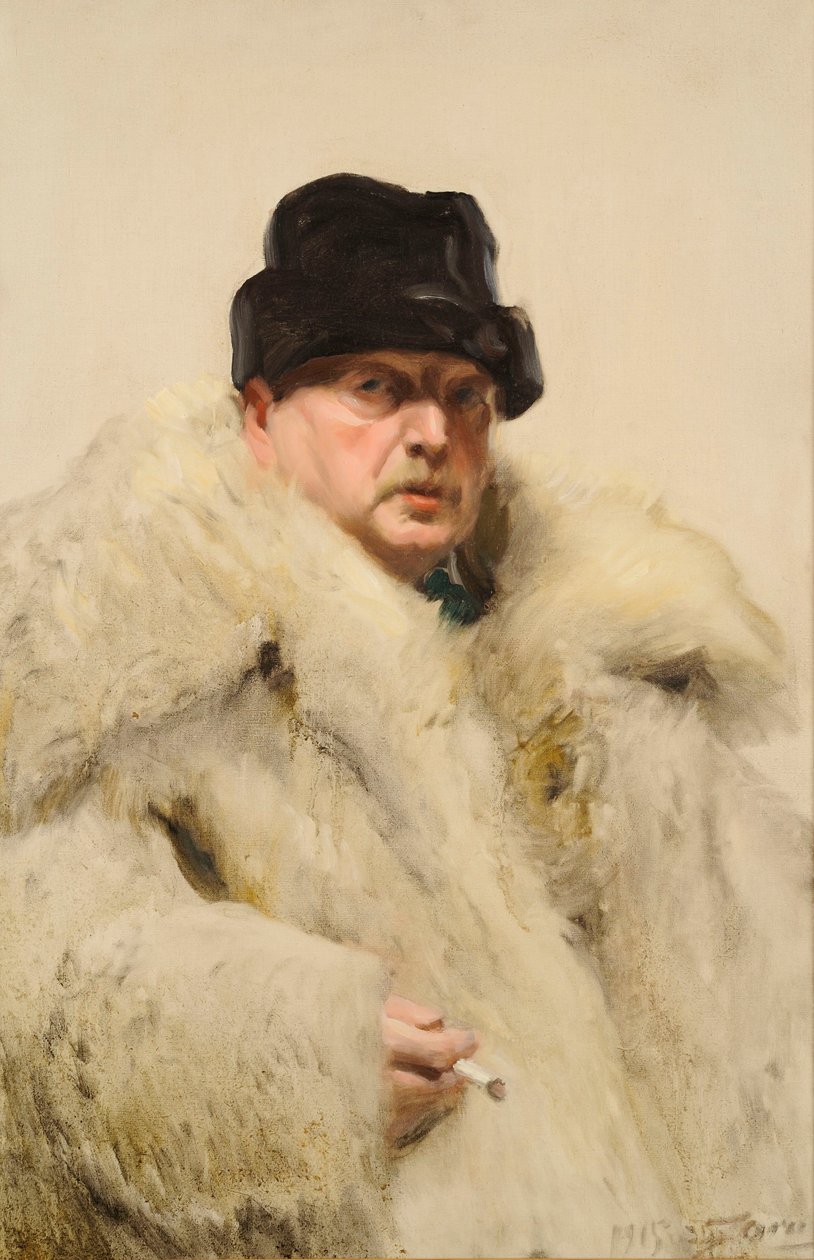Autoritratto in pelliccia di lupo da Anders Leonard Zorn