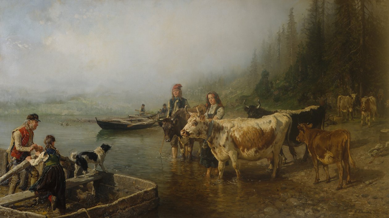 Luogo del traghetto, vicino al lago da Anders Askevold