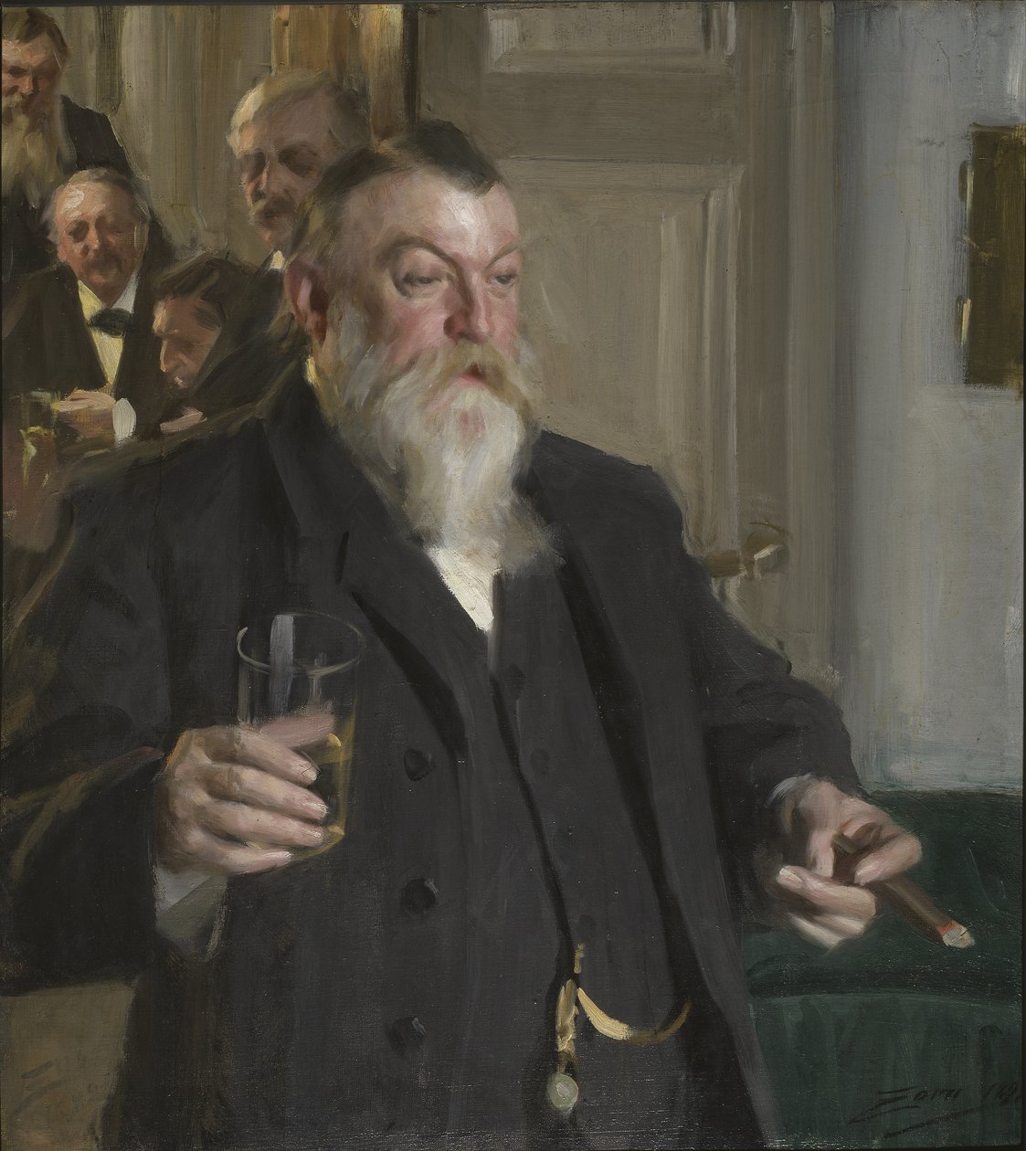 Un brindisi nella Società Idun da Anders Leonard Zorn