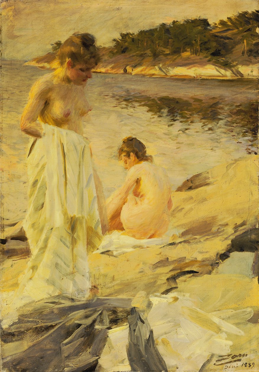I bagnanti, 1889 da Anders Leonard Zorn