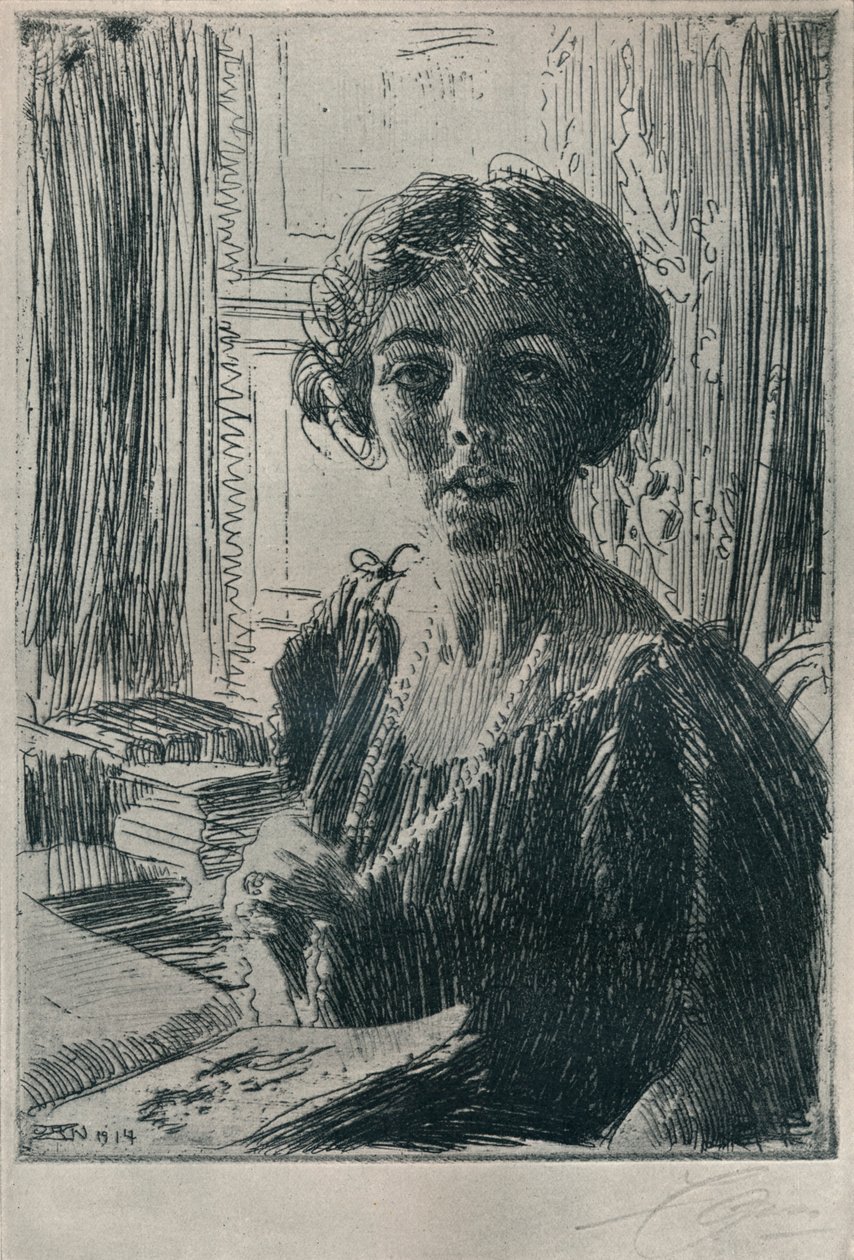 La principessa ereditaria Margherita di Svezia, 1914 da Anders Leonard Zorn