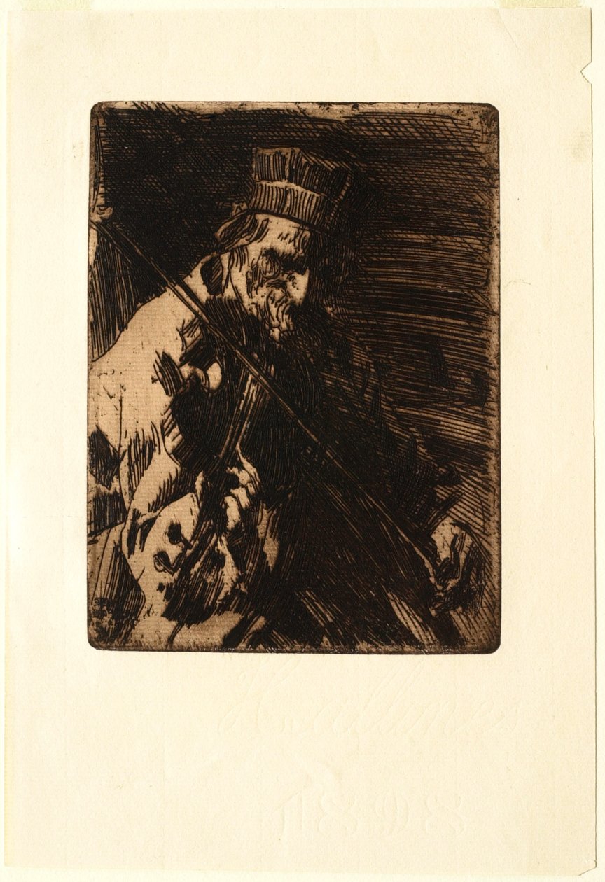 Violinista del villaggio da Anders Leonard Zorn