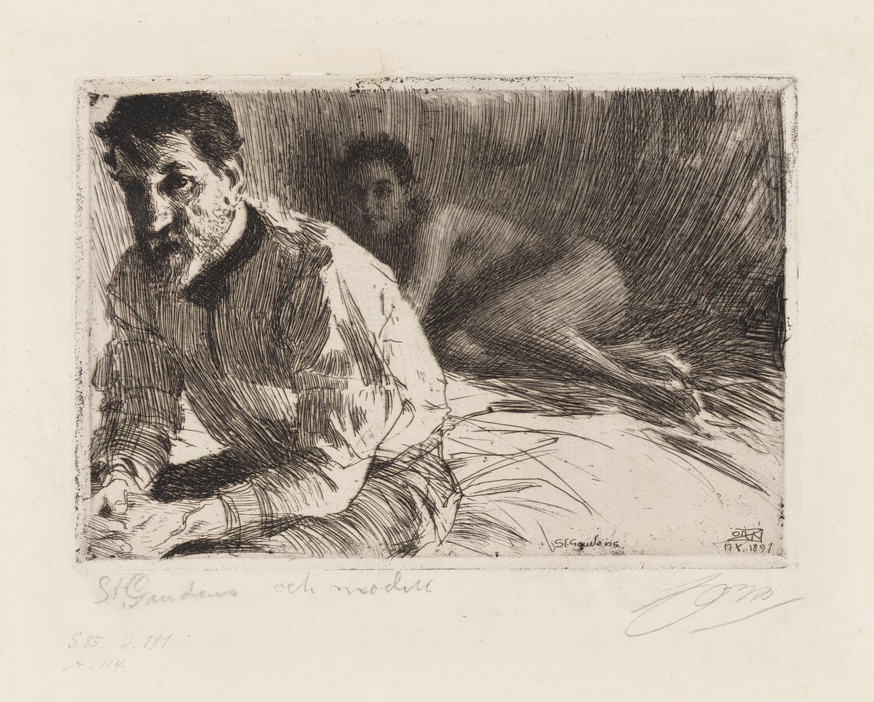 Augustus Saint-Gaudens da Anders Zorn