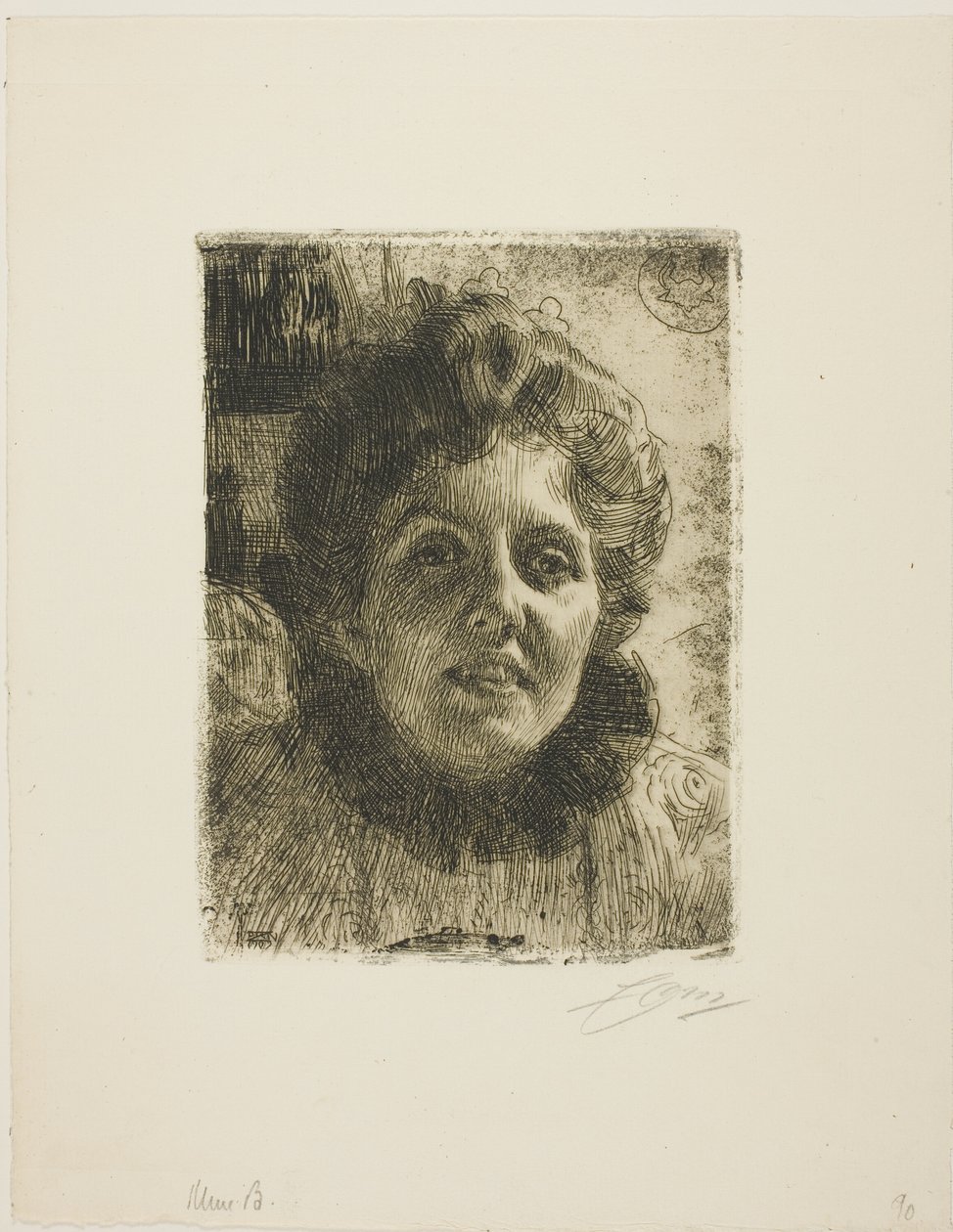 Aurore (signora Aurore Klintberg, nata Oxenstierna, capo) da Anders Zorn