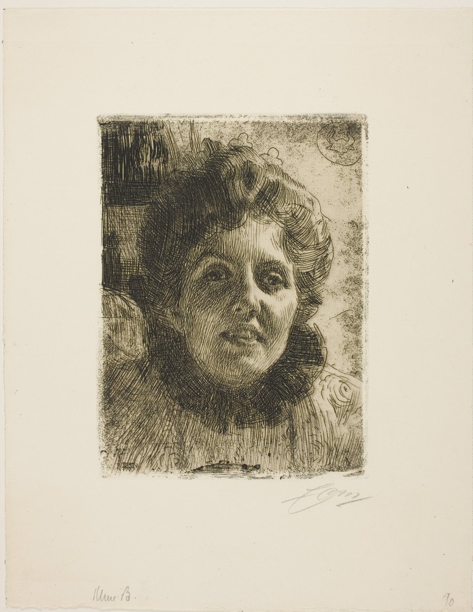 Aurore (signora Aurore Klintberg, nata Oxenstierna, capo) da Anders Zorn