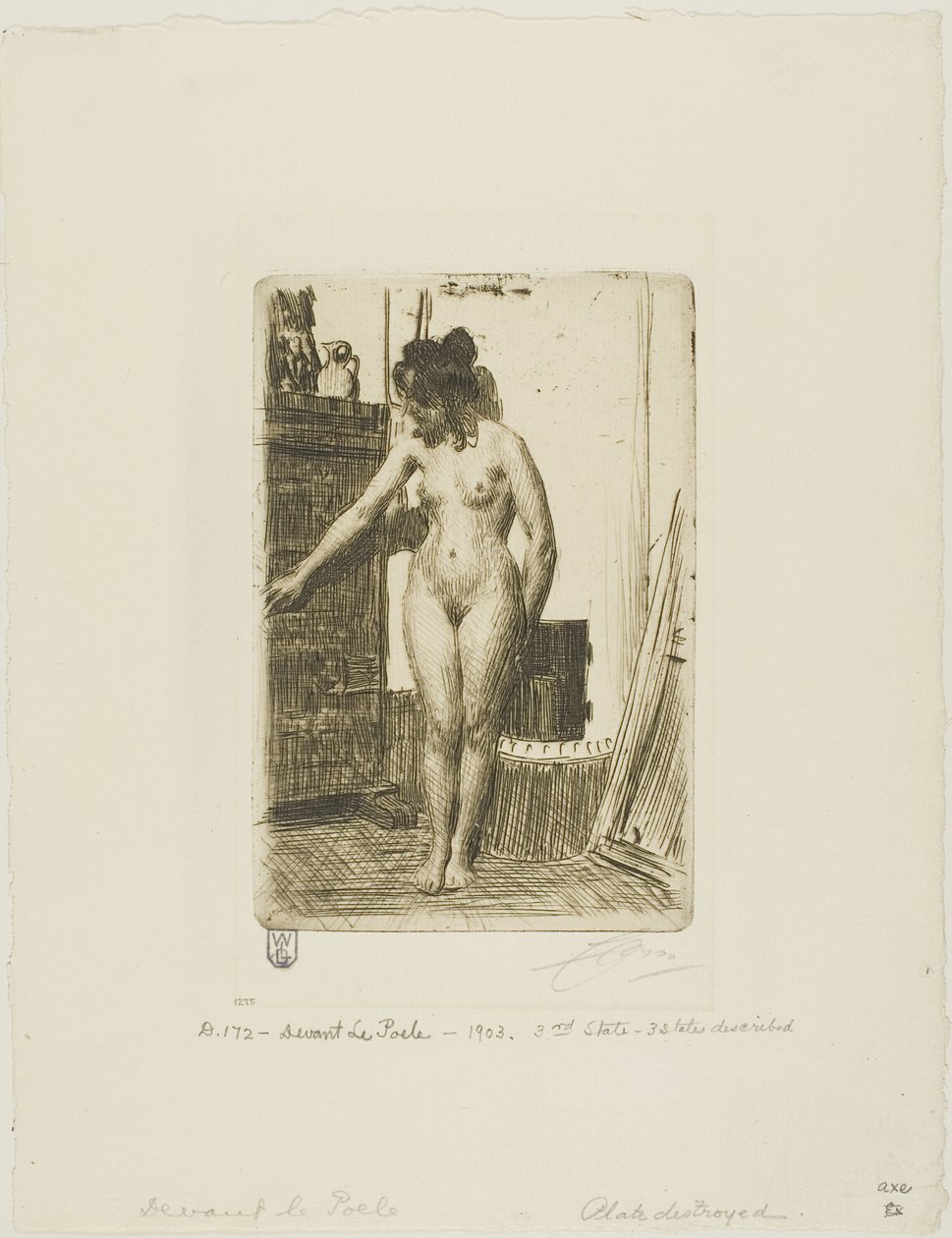 Davanti alla stufa da Anders Leonard Zorn