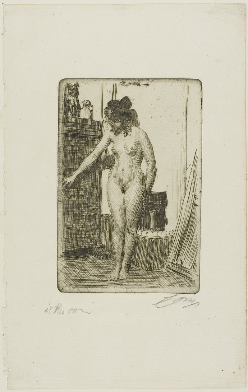 Davanti alla stufa da Anders Leonard Zorn