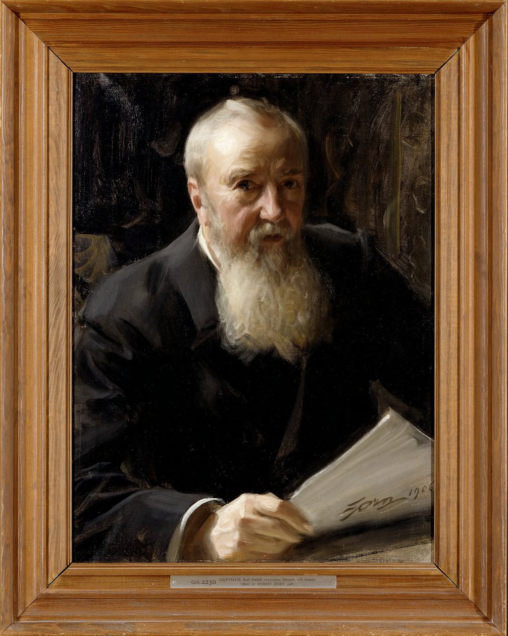 Carl Fredrik Liljevalch (1837-1909), industriale, direttore di ferriera e mecenate, 1906 da Anders Zorn