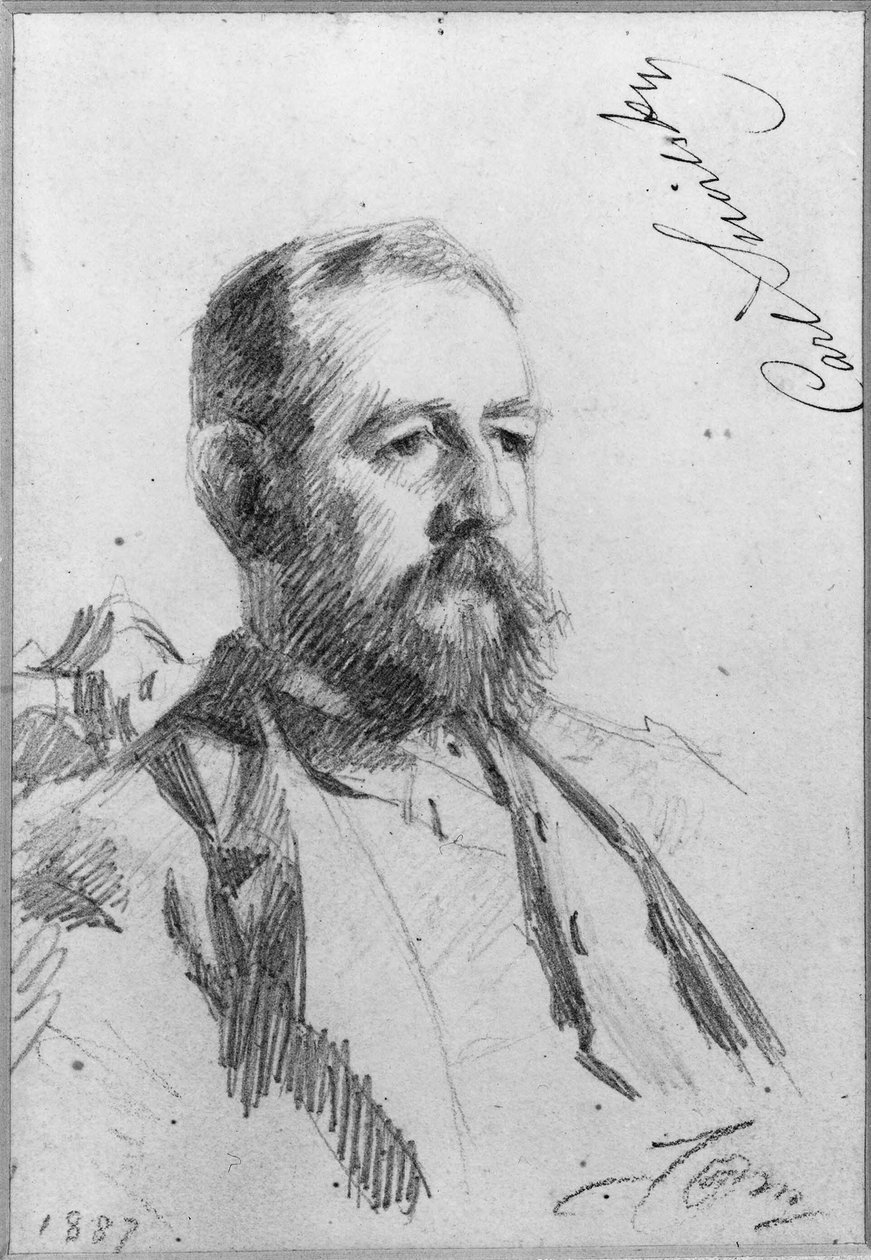 Carl Snoilsky (1841-1903), conte, scrittore, bibliotecario, membro dell’Accademia Svedese, sposato in prime nozze con la contessa Hedvig Charlotta Amalia Piper e in seconde nozze con la baronessa e scrittrice Ebba Fredrika Eleonora Ruuth da Anders Zorn